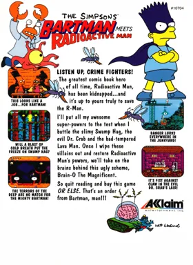 Simpsons, The - Bartman Meets Radioactive Man (Europe) box cover back